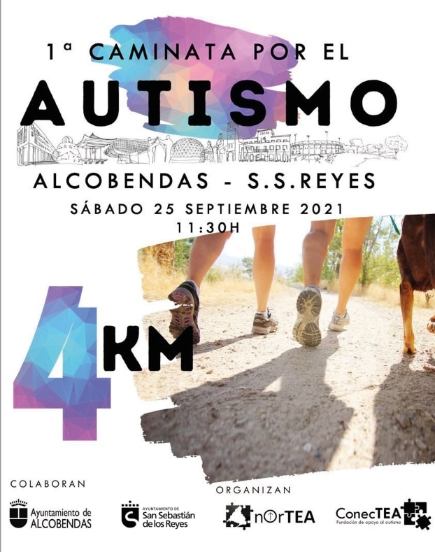 Cartel de la 1ª Caminata por el Autismo. 