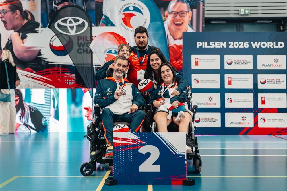 Imagen Alejandro Díaz, vecino de nuestra ciudad, plata en el World Boccia Challenger de Pilsen, por parejas junto a Laura Utrero