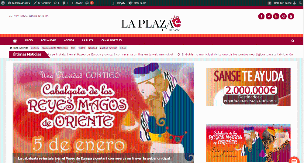 Imagen El Ayuntamiento lanza el portal de actualidad municipal laplazadesanse.es