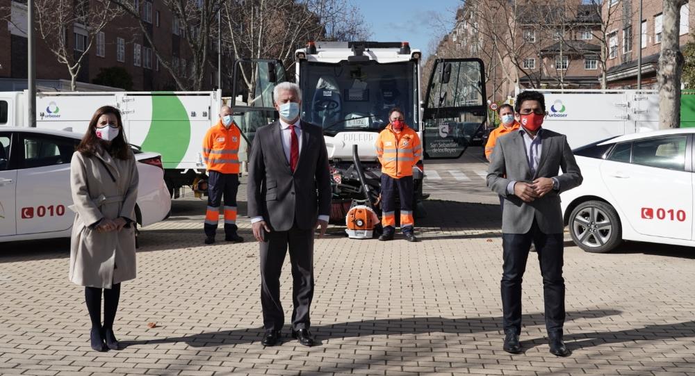 Uno de los vehículos de limpieza.