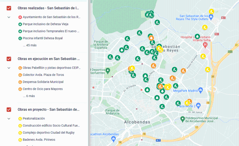 Imagen El Ayuntamiento habilita un mapa digital y dinámico de obras y actuaciones puestas en marcha desde 2019