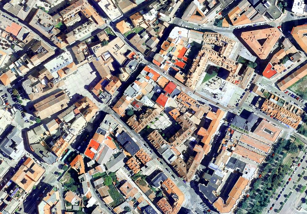 Ortofoto del casco antiguo de Sanse.
