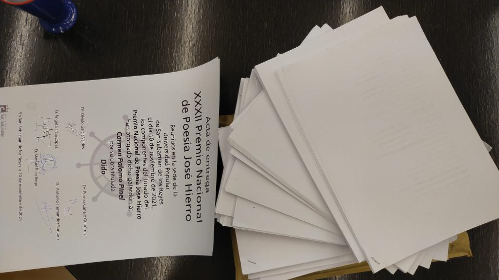 Imagen Carmen Palomo Pinel gana el XXXII Premio Nacional de Poesía José Hierro de la Universidad Popular