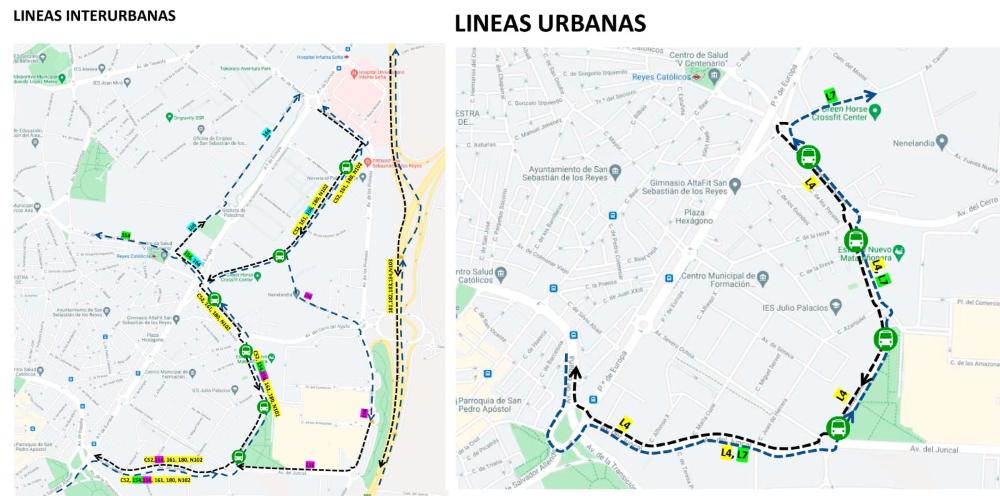 Imagen Desvío temporal de la ruta de los autobuses en el Paseo de Europa por la sustitución de adoquinado por asfalto en dos glorietas