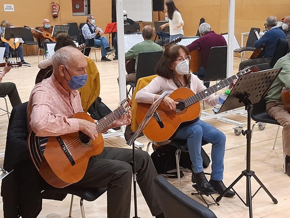 Alumnos de la Escuela de Música de Sanse.
