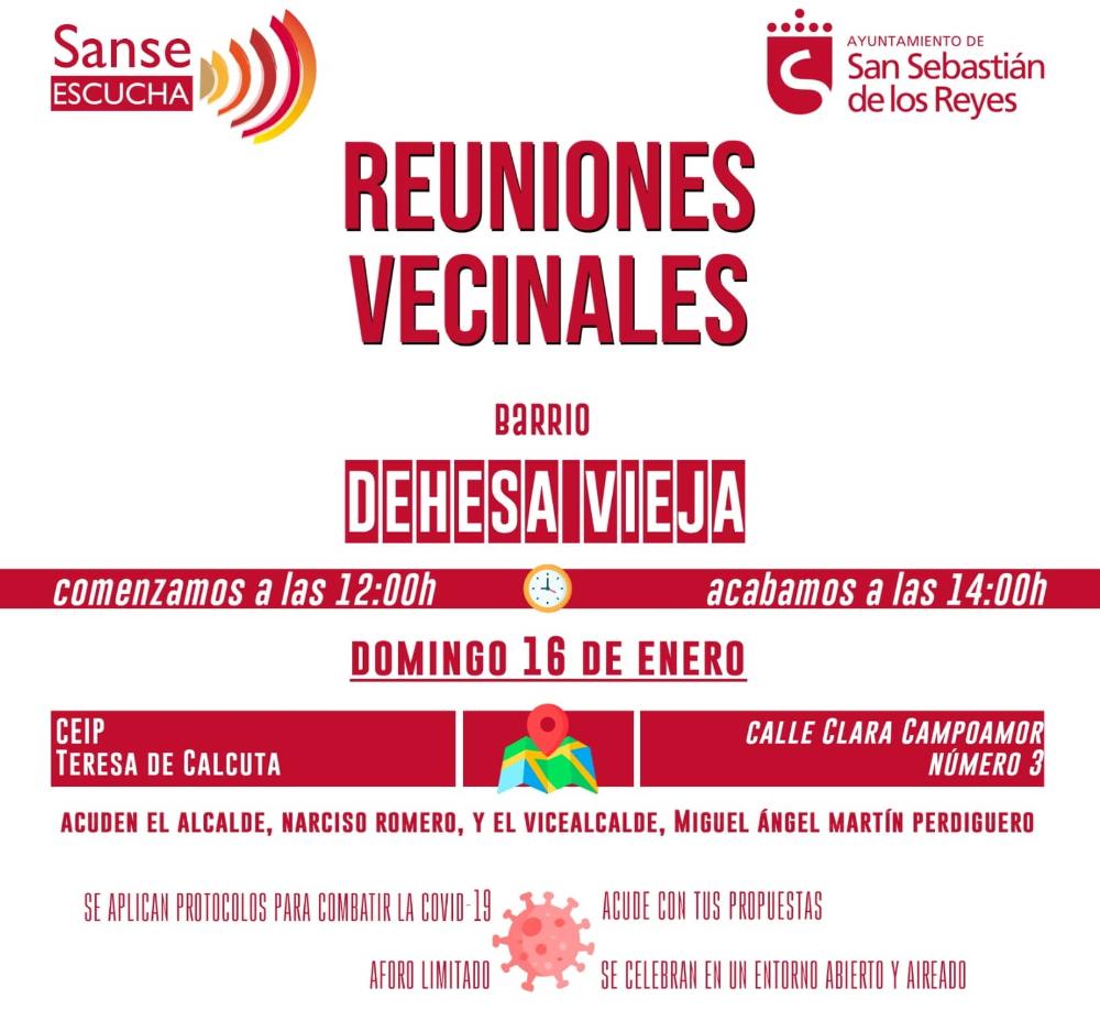 Imagen Se reanudan las reuniones vecinales ‘SanseEscucha’ este domingo 16, en el barrio de Dehesa Vieja