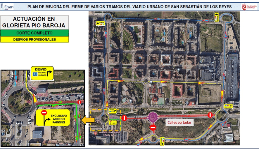 Imagen El Ayuntamiento fija el calendario de cortes y desvíos en la glorieta de Pío Baroja por asfaltado