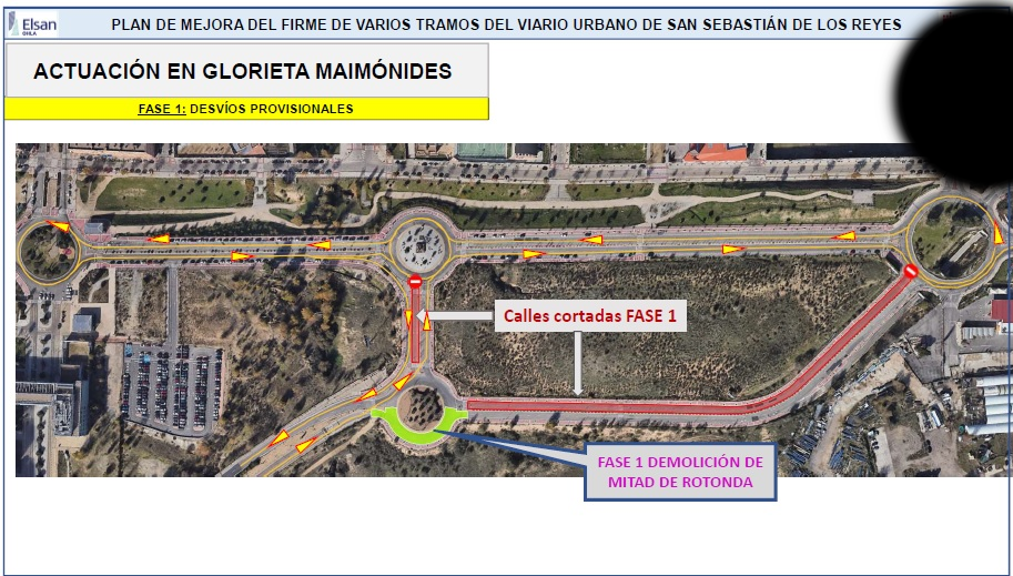Imagen El Ayuntamiento informa de los desvíos en la glorieta de Maimónides por asfaltado