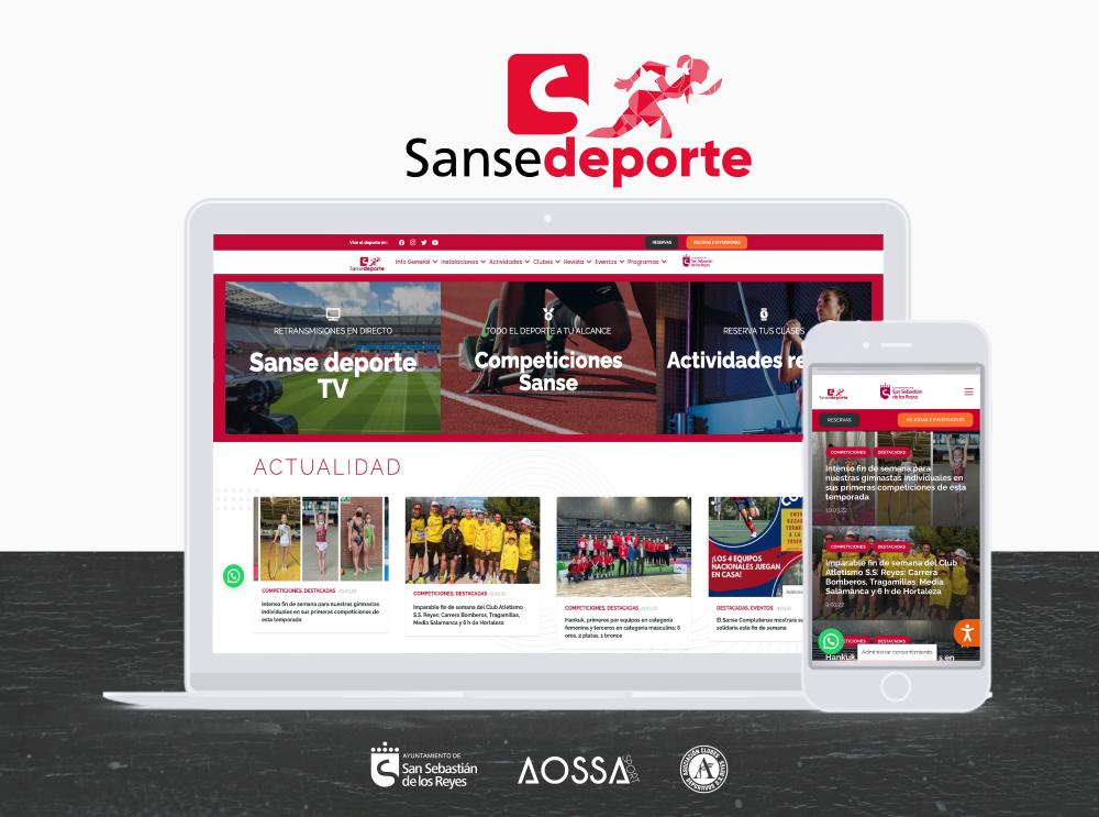 Captura de la nueva web de deportes.