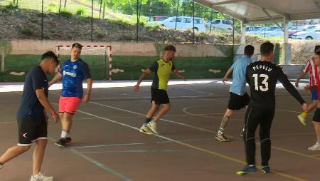Imagen Dos jugadores y el entrenador de APADIS, en el Campeonato de España de...