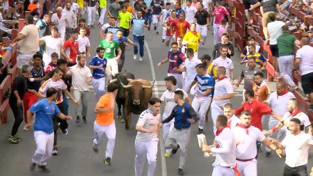 Imagen Un varetazo y seis contusionados en el sexto encierro de San Sebastián...