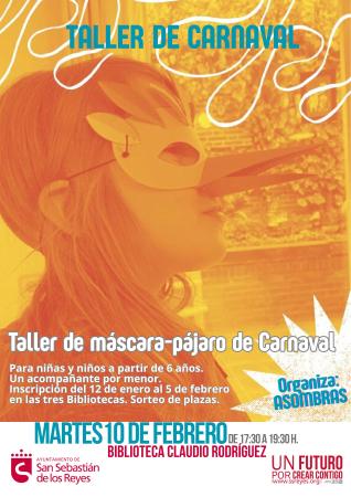 Imagen Taller de Carnaval. Asombras: Taller de máscara-pájaro de Carnaval