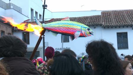 Imagen Fuego y espectáculo de animación en el Entierro de la Sardina