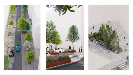 Imagen El 'Bosque Urbano La Marina' echa a andar con su primer corredor verde en la calle Mercedes Izquierdo