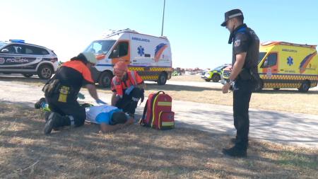 Imagen Simulacro de accidente con múltiples víctimas por atropello